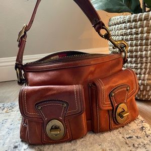 Brown vintage Coach purse